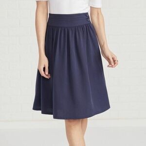 Amour Vert x Amadi Flared A-Line Skirt Navy Blue Women's Size XS, New